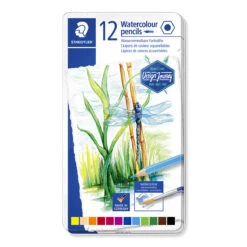 Staedtler Design Journey Watercolour Pencils - Assorted Colours (Tin Of 12)