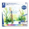 Staedtler Design Journey Watercolour Pencils - Assorted Colours (Tin Of 24) -Drawing Tools & Stationery-Staedtler 14610C M24