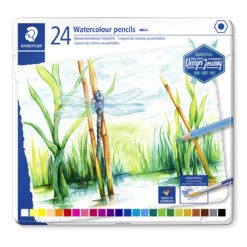 Staedtler Design Journey Watercolour Pencils - Assorted Colours (Tin Of 24)