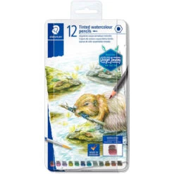 Staedtler Design Journey Tinted Watercolour Pencils - Assorted Colours (Tin Of 12)