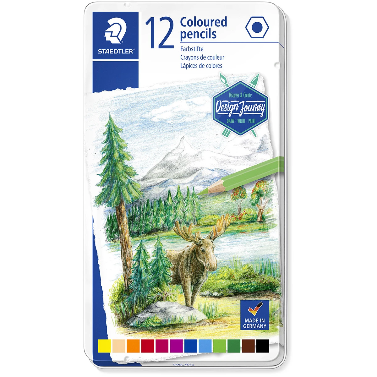 Staedtler Design Journey Colouring Pencils - Assorted Colours (Tin Of 12) 3 Staedtler Design Journey Colouring Pencils - Assorted Colours (Tin Of 12)