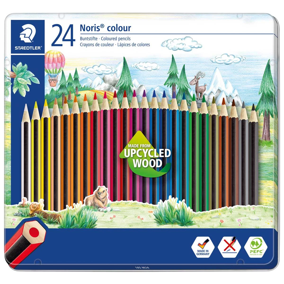 Staedtler Noris Colouring Pencils - Assorted Colours (Tin Of 24) 3 Staedtler Noris Colouring Pencils - Assorted Colours (Tin Of 24)