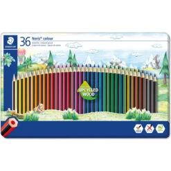 Staedtler Noris Colouring Pencils - Assorted Colours (Tin Of 36)