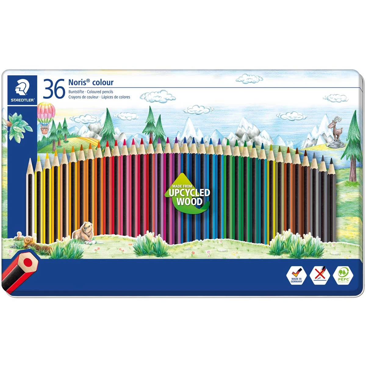 Staedtler Noris Colouring Pencils - Assorted Colours (Tin Of 36) 3 Staedtler Noris Colouring Pencils - Assorted Colours (Tin Of 36)