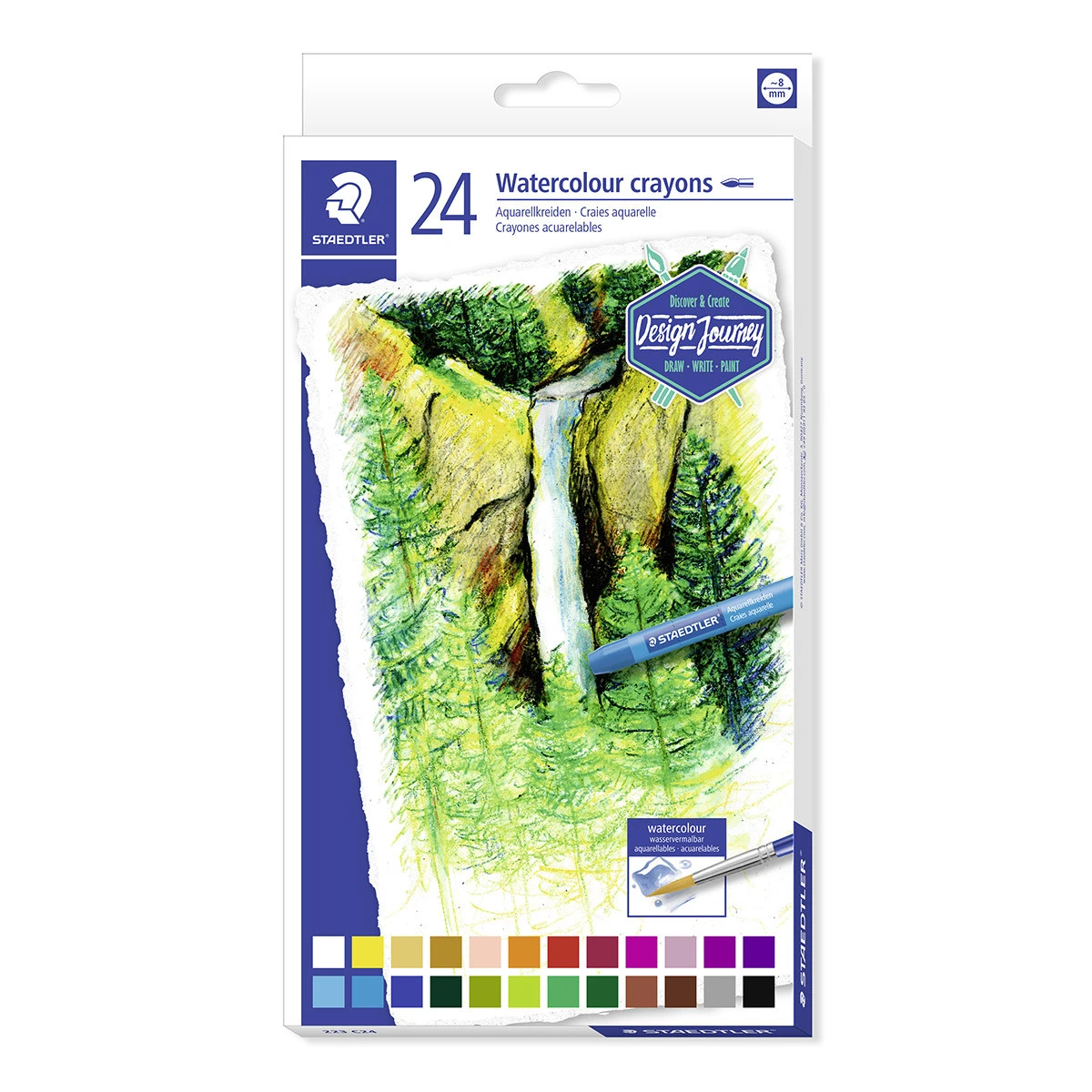 Staedtler Watercolour Crayons - Assorted Colours (Pack Of 24) 3 Staedtler Watercolour Crayons - Assorted Colours (Pack Of 24)