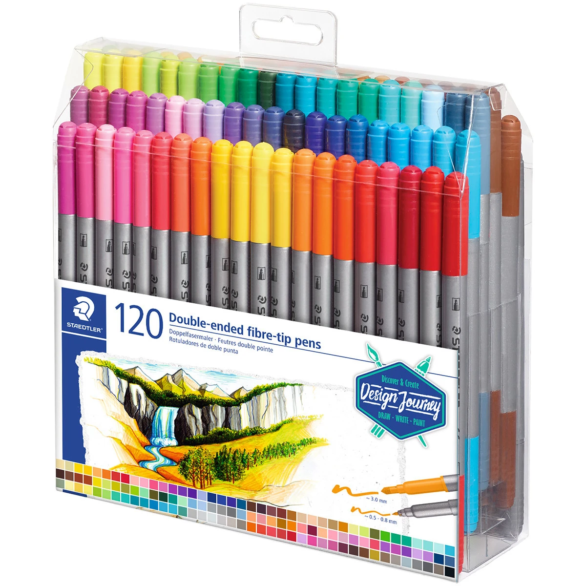 Staedtler Double Ended Fibre Tip Pens - Assorted Colours (Wallet Of 120) 4 Staedtler Double Ended Fibre Tip Pens - Assorted Colours (Wallet Of 120) - Image 2