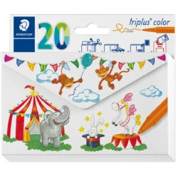 Staedtler Triplus Colouring Pens - Assorted Colours (Pack Of 20)