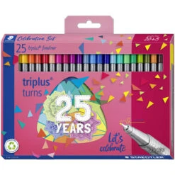 Staedtler Triplus Fineliner Pens - 25th Anniversary Set (Pack Of 25)