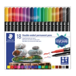 Staedtler Double-Ended Permanent Marker Pens - 18 Pack (3187 TB18 02)