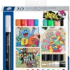 Staedtler Lumocolor Paint Markers - Assorted Colours (Pack Of 10) -Drawing Tools & Stationery-Staedtler 349 C10