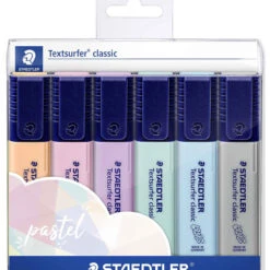 Staedtler Textsurfer Classic Highlighters - Pastel Colours (Pack Of 6)