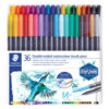 Staedtler Double-Ended Watercolour Brush Pens - 36 Pack