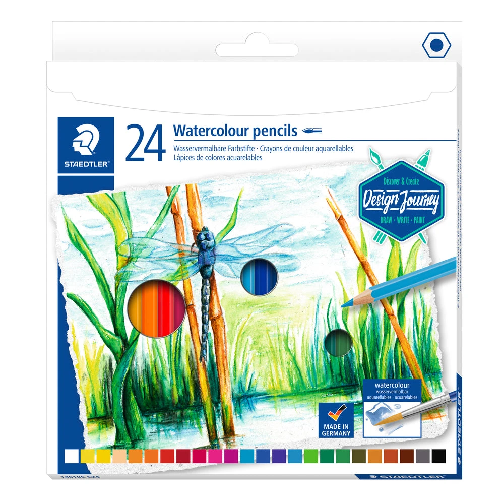 Staedtler Watercolour Pencils - Tin - 24 Pack (14610C C24) 3 Staedtler Watercolour Pencils - Tin - 24 Pack (14610C C24)