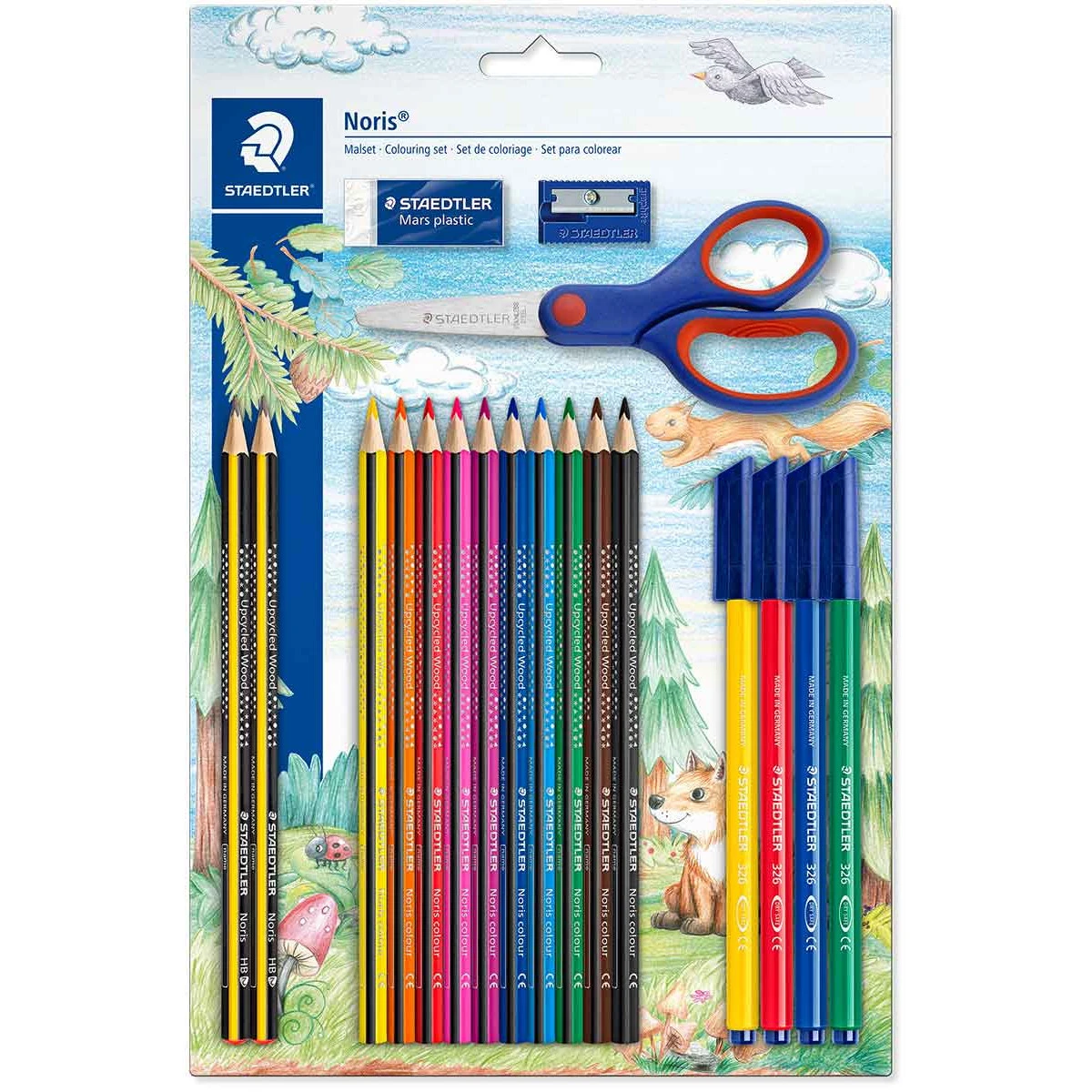 Staedtler Noris Colouring Set With Scissors 3 Staedtler Noris Colouring Set With Scissors