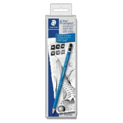 Staedtler Mars 100 G6, Lumograph Drawing Pencils - 6 Pack