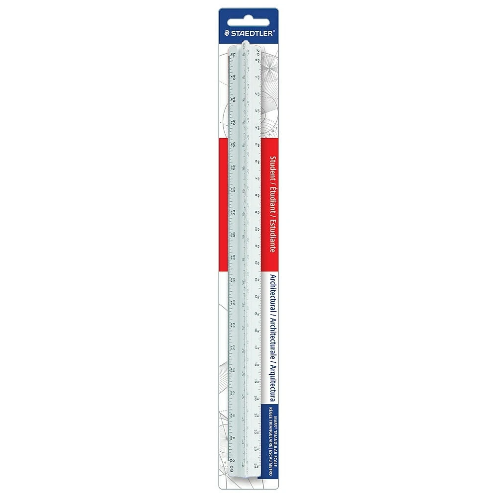 Staedtler 98719-31BK, 12" Architect's Imperial Scale 3 Staedtler 98719-31BK, 12" Architect's Imperial Scale