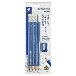 Staedtler Norica Jumbo Triangle HB Pencils - 5 Pack