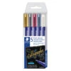 Staedtler Metallic Calligraphy Brush Markers - 1-6mm Tips - 5 Pack (8325TB5A6) -Drawing Tools & Stationery-Staedtler 7634aec64657e018677ae66f39e29ed3cd820f97 square3003956 1