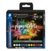 Staedtler Pigment Arts Brush Pen Set Of 12 Nature -Drawing Tools & Stationery-Staedtler SD00005 PA Staedtler Pigment Arts Brush Pen Set of 12 Nature P1