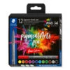 Staedtler Pigment Arts Brush Pen Set Of 12 Basic 1 Staedtler Pigment Arts Brush Pen Set Of 12 Basic -Drawing Tools & Stationery-Staedtler SD00005 Staedtler Pigment Arts Brush Pen Set of 12 P1