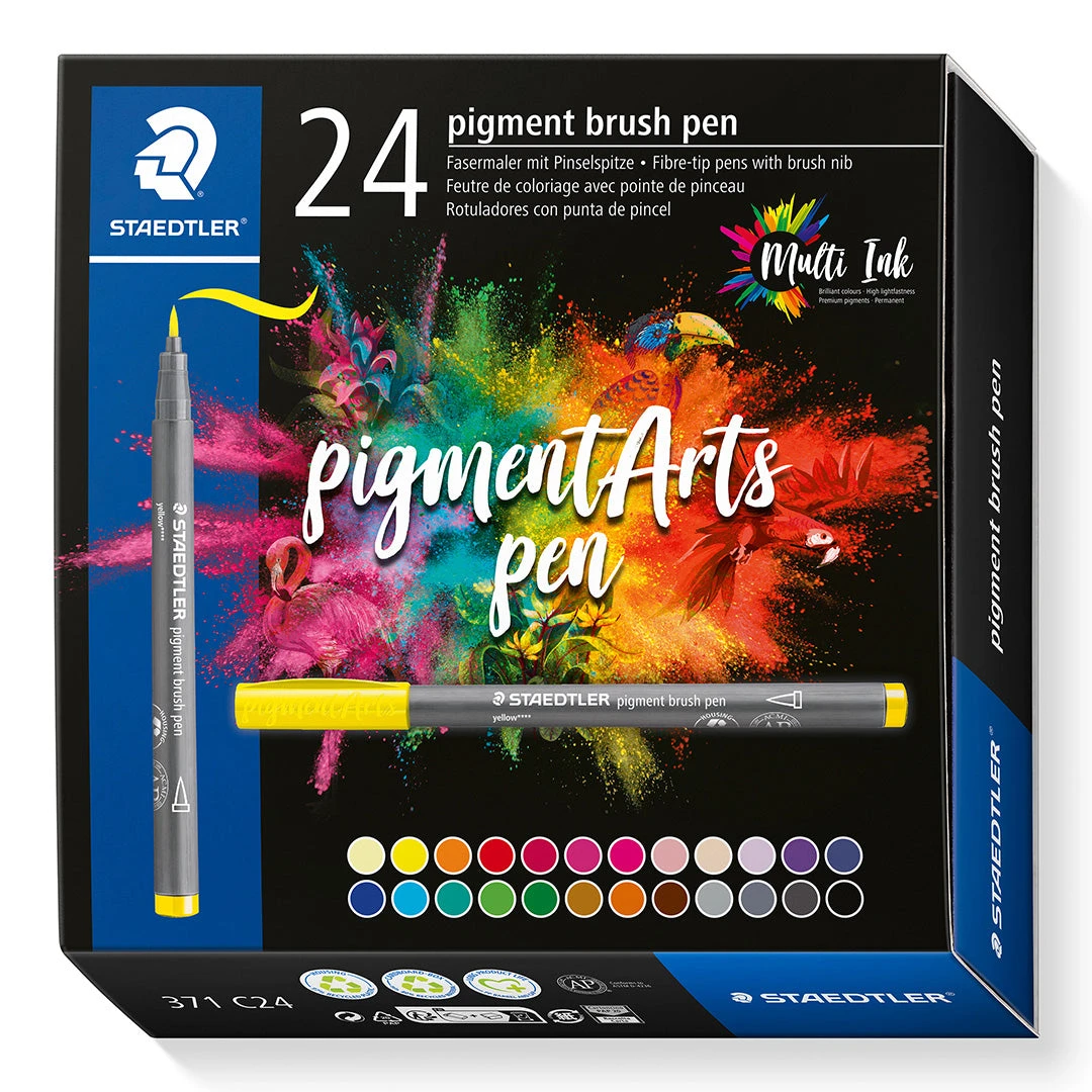 Staedtler Pigment Arts Brush Pen Set Of 24 3 Staedtler Pigment Arts Brush Pen Set Of 24