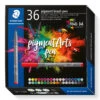 Staedtler Pigment Arts Brush Pen Set Of 36 1 Staedtler Pigment Arts Brush Pen Set Of 36 -Drawing Tools & Stationery-Staedtler SD00007 Staedtler Pigment Arts Brush Pen Set of 36 P1