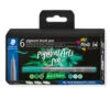 Staedtler Pigment Arts Brush Pen Set Of 6 Greens & Turquoises -Drawing Tools & Stationery-Staedtler SD00008 GT Staedtler Pigment Arts Brush Pen Set of 6 Greens Turquoises P1