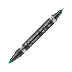 Staedtler Lumocolor Duo Twin Bullet Tip Permanent Marker 7 Staedtler Lumocolor Duo Twin Bullet Tip Permanent Marker -Drawing Tools & Stationery-Staedtler SD42126 GN ZZZ Staedtler Lumocolor Duo Twin Tip Permanent Marker Green P2