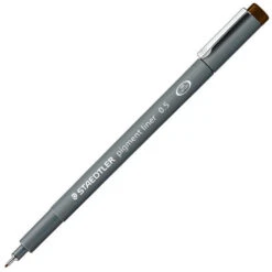 Staedtler 308 Coloured Pigment Liner Pen 0.5 18 Staedtler 308 Coloured Pigment Liner Pen 0.5 -Drawing Tools & Stationery-Staedtler SD58987 BN ZZZ Staedtler 308 Coloured Pigment Liner Pen 05 Brown P3