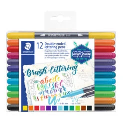 Staedtler Double-Ended Lettering Brush Pens Set Of 12