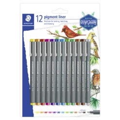 Staedtler 308 Pigment Liner 0.5 Assorted Colours Set Of 12