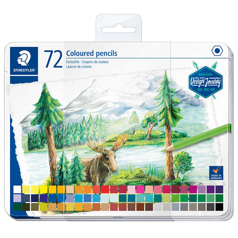 Staedtler Design Journey Coloured Pencils Tin 72 3 Staedtler Design Journey Coloured Pencils Tin 72