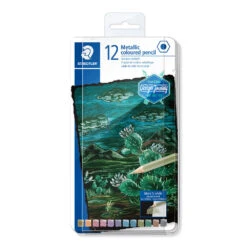 Staedtler Metallic Coloured Pencil Tin Of 12