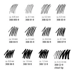 Staedtler Pigment Liner Pen Set Of 12 -Drawing Tools & Stationery-Staedtler SD92934 Staedtler Pigment Liner Pen Box of 12 DTL2 P2