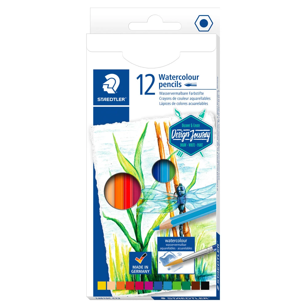 Staedtler Watercolour Pencils - Tin - 12 Pack (14610C C12) 3 Staedtler Watercolour Pencils - Tin - 12 Pack (14610C C12)
