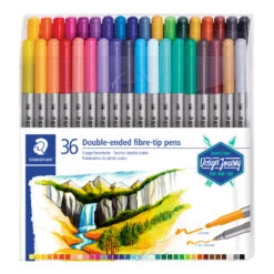 Staedtler Duo-Colour Fibre Tip Pen, 36 Pack