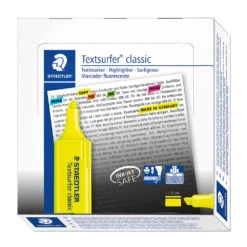 Staedtler Textsurfer Chisel Tip Classic Highlighter - Yellow - 10 Pack -Drawing Tools & Stationery-Staedtler ccd117b6f5bcdef9ec932c7d3476852c9c994ed9 square61499 3