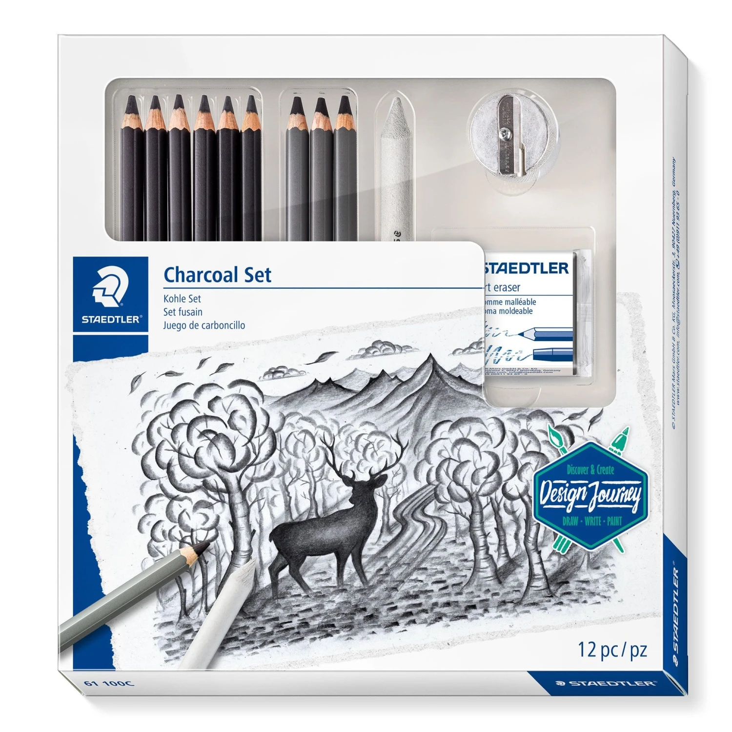 Staedtler Design Journey Charcoal Set 3 Staedtler Design Journey Charcoal Set