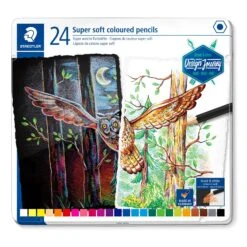 Staedtler Design Journey Super Soft Coloured Pencils 24 Tin