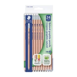 Staedtler Natural Woodgrain #2 HB Graphite Pencils - 24 Pack
