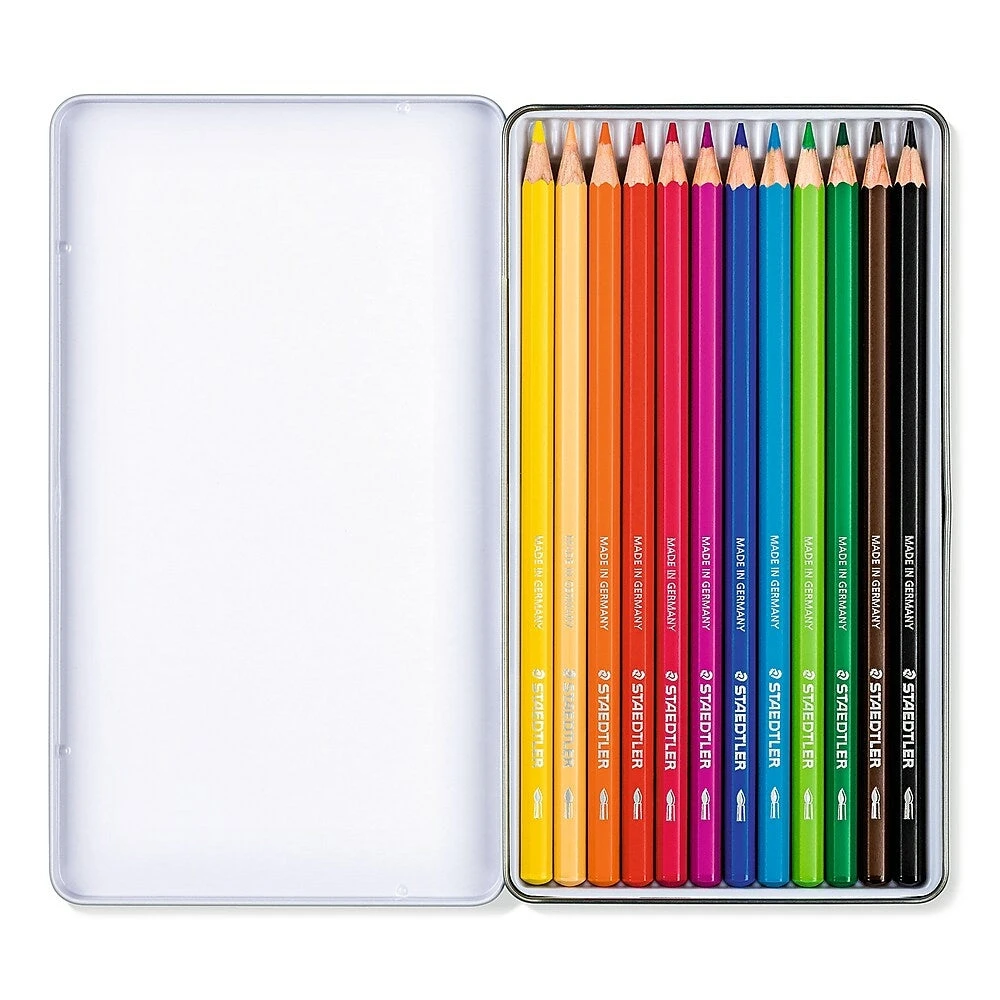 Staedtler 100% PEFC Watercolour Pencils - Metal Tin Of 12 4 Staedtler 100% PEFC Watercolour Pencils - Metal Tin Of 12 - Image 2
