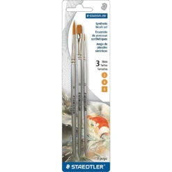 Staedtler Synthetic Art Brush Set, 3 Pack