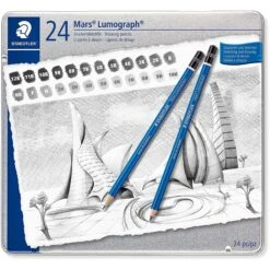 Staedtler Mars Lumograph Drawing Pencils 24 Tin